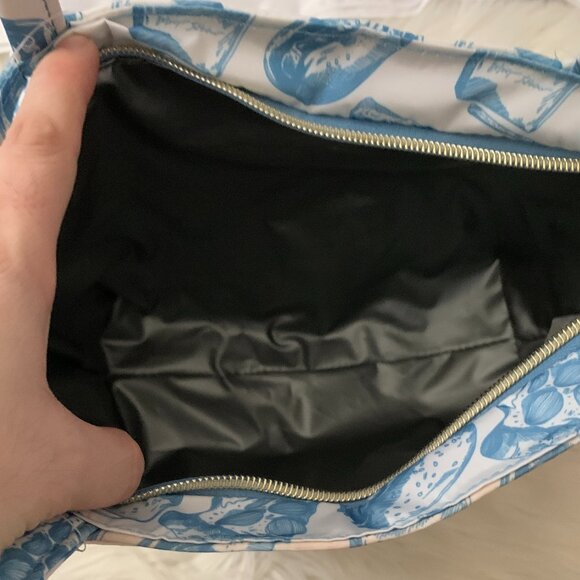 BETSEY JOHNSON Junk Fast Food Insulated Satchel Lunch Tote in Blue/White - Picture 5 of 6